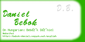 daniel bebok business card